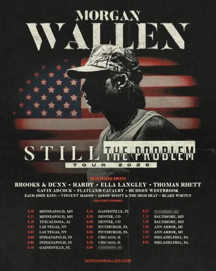 Wallen Western Still The Problem Tour 2026 Poster 18x24"