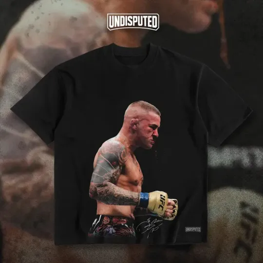 Dustin Poirier UFC 302 Heavy Cotton T-shirt MMA Fight Night Shirt UFC 318 Fan Ap