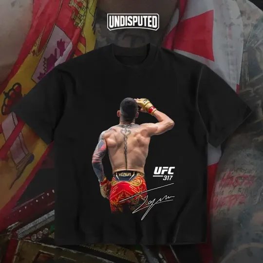 Ilia Topuria UFC 317 Heavy Cotton T-shirt El Matador VS Do Bronx MMA Fight Night