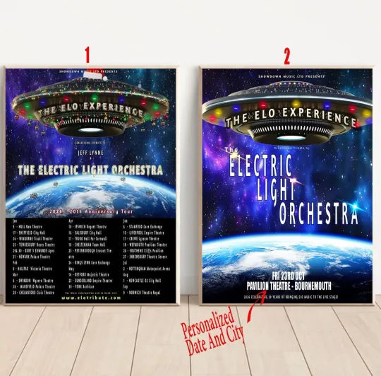 Custom The ELO Experience 20th Anniversary Tour 2026 Poster