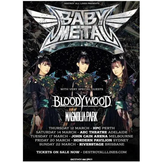 Babymetal Australia Tour 2026 Poster