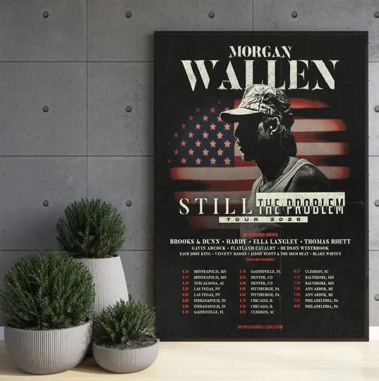 Wallen Western Still The Problem Tour 2026 Concert Poster
