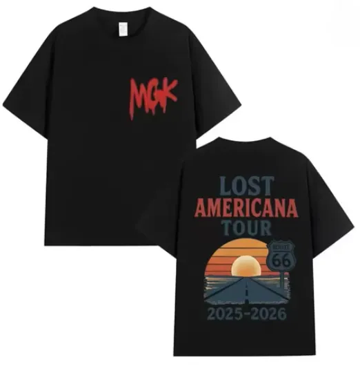 MGK Lost Americana Tour 2025-2026 Double Sided Unisex T-Shirt