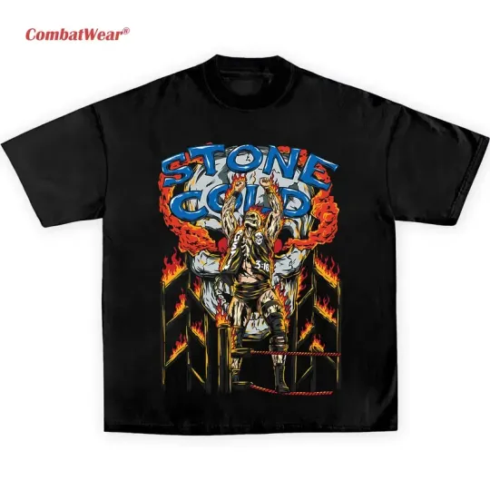 STONE COLD-SKELETON TEE , Wrestling Tee, Wrestling Graphic Tee, Wrestler Shirt