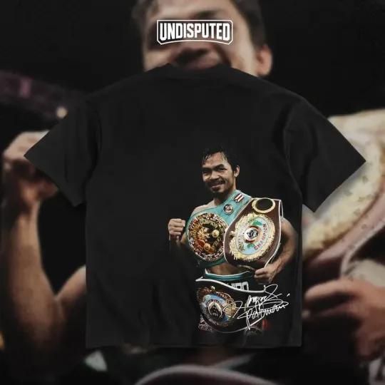 Manny Pacman Pacquiao Undisputed Champion Heavy Cotton T-shirt Pacquiao Boxing S
