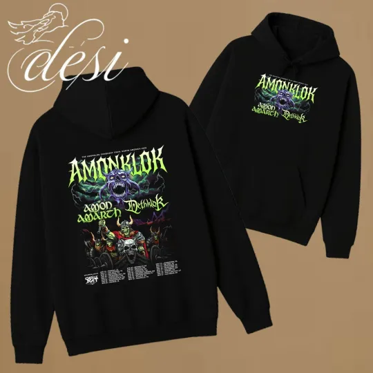 Amon Amarth And Dethklok Amonklok Conquest Tour 2026 Inspired Unisex Hoodie