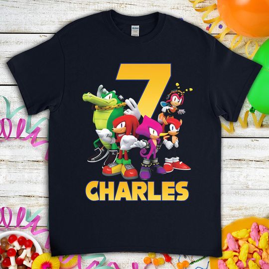 Sonic Knuckle Team Vintage Gaming Birthday Shirt, Gift For Son Daughter, Funny T-Shirt For Men Women Kids Boys Girls