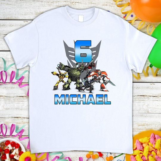 Transformers Optimus Prime Robot Birthday Shirt, Gift For Son Daughter, Funny T-Shirt For Men Women Kids Boys Girls