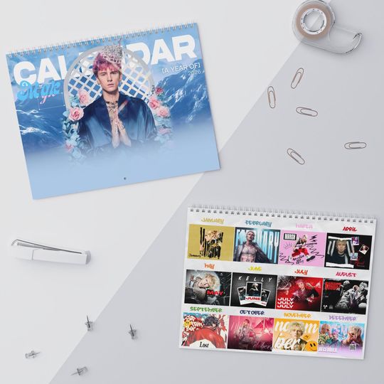 Music 2026 Calendar, Machine Gun Kelly Wall Calendar, Music Merch, 2026 Calendar, Gifts For MGK Fans