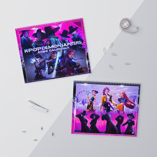 Kpop Demon Hunters 2026 Calendar, Huntrix Rumi Wall Calendar, Saja Boys Demon, 2026 Wall Calendar, Home and Office Decor,