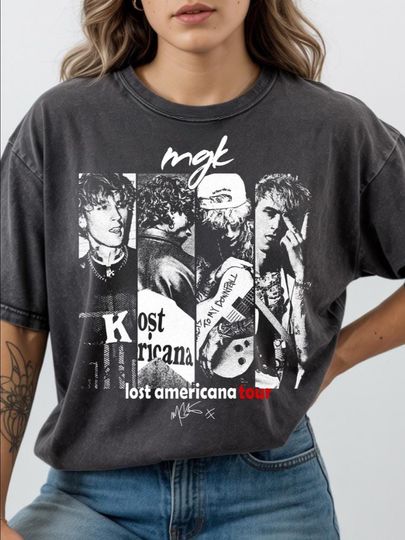 MGK Lost Americana Tour Shirt, Machine Gun Kelly Middle Finger 2025 Tour Tee, Pop Rock Unisex Graphic Shirt, MGK Fan Gift