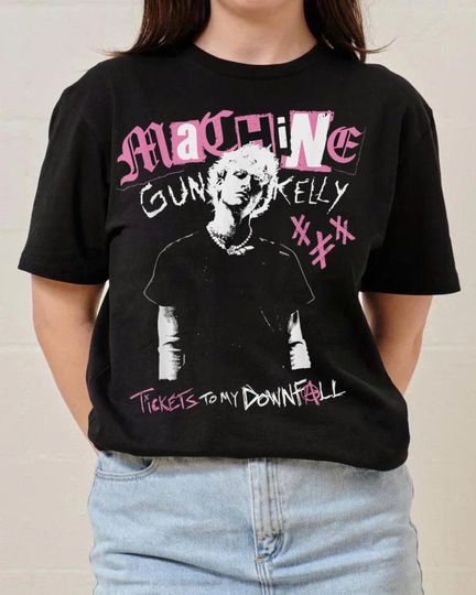 Machine Gun Kelly T-Shirt - Tickets To My Downfall Album - Unisex Rapper Clothing, MGK Merch for Fans, Unisex Rock Band Graphic Shirt