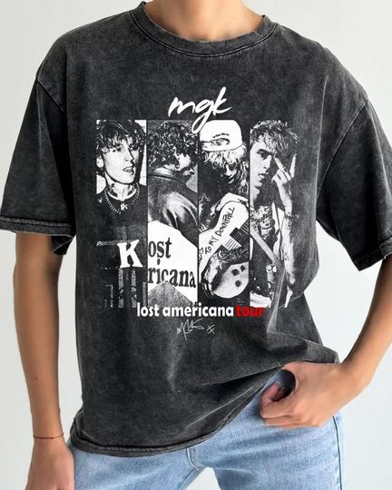 Wash Shirt - MGK Lost Americana Tour 2025 Tshirt, MGK shirt, Machine Gun Kelly Middle Finger Lost American Tour 2025