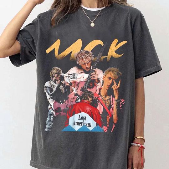 Machine Gun Kelly Lost American Tour 2025 Shirt - Pop Rock Tee Unisex, MGK Lost Americana Tour Dates Shirt, Wiz Khalifa Concert Merch Tee