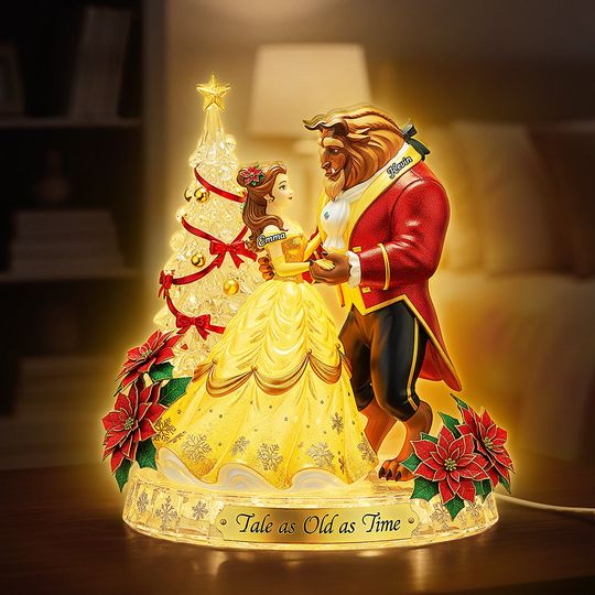 Dancing Couple Christmas Custom Shape Acrylic Light Box - Personalized Gifts For Couple, Valentine Gift, Wedding Gift