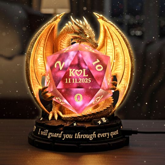 Fantasy Creature Acrylic Light Box - Personalized Gifts For Couples, Valentine Gift, Wedding Gift