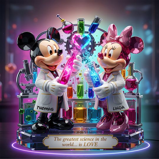 Great Scientist Couple Light Box - Personalized Gift For Couples, Valentine Gift, Wedding Gift