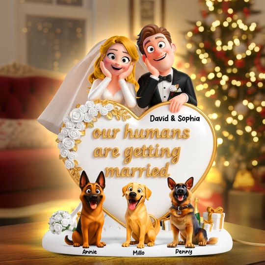 Wedding Couple Light Box – Personalized Gifts For Pet Lovers