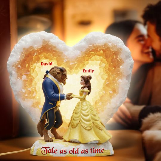 Romantic Couple Acrylic Light Box - Personalized Gifts For Couple