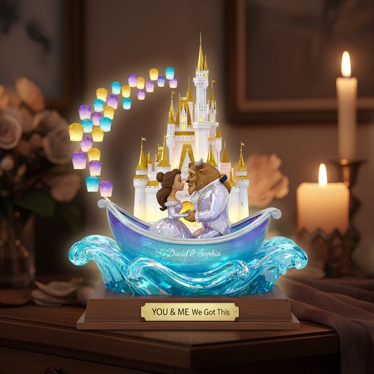 Discover Romantic Castle Light Box Personalized Gifts For Couple