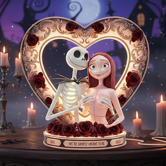 Discover Naughty Spooky Couple Light Box - Personalized Gift For Couples