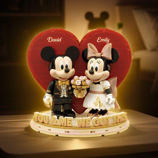 Married Couple Custom Shape Acrylic Light Box - Personalized Gifts For Couple