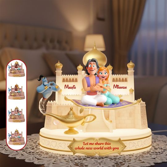 Romantic Couple Acrylic Light Box - Personalized Gifts For Couple