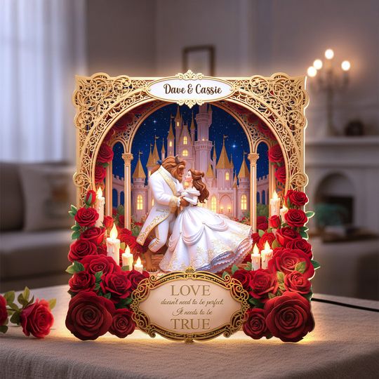 Discover Personalized Gifts For Couple Custom Shape Acrylic Light Box