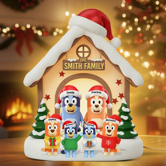 Funny Holiday Acrylic Light Box - Personalized Gifts For Family