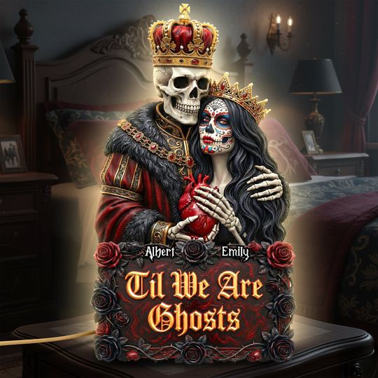 Gothic Skeleton Couple Acrylic Light Box – Personalized Gifts For Couple