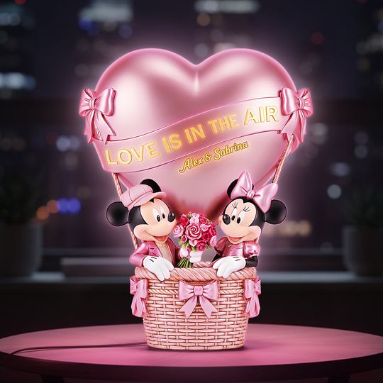 Couple Hot Air Balloon Custom Shape Acrylic Light Box -  Personalized Gifts For Couple