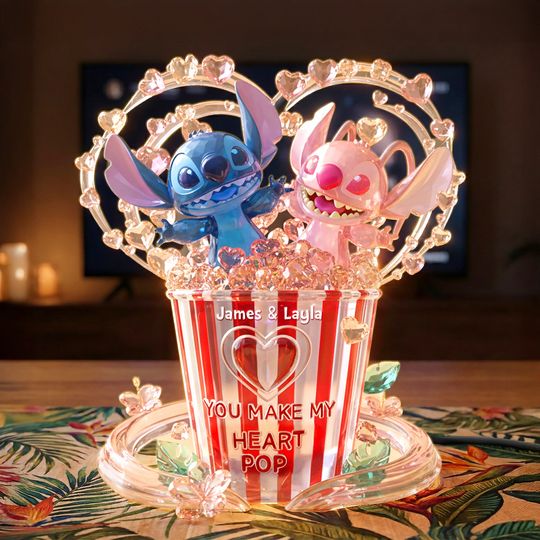 Discover Popping Love Acrylic Light Box - Personalized Gifts For Couples