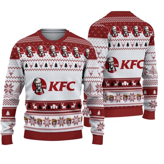 Christmas KFC Sweater, KFC Christmas Sweater, Fast Food Xmas Sweater, Kentucky Fried Chicken Ugly Sweater, Xmas Sweater For Women Men