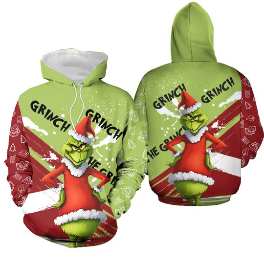 Funny Character Christmas 3D Hoodie Merry Grin Hoodie