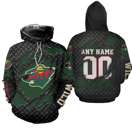 Personalized Minnesota Wild Hoodie