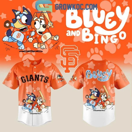 San Francisco Giant X BlueyDad And Bingo Baseball Jersey Fan Gift