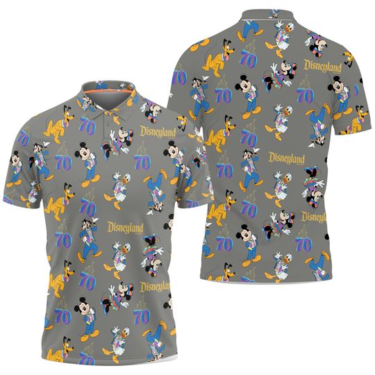 Mickey And Friends Disneyland 70th Anniversary Polo Shirt, 70 Years Of Magic Shirt, Disney Polo Shirt, Disneyland Trip 2025
