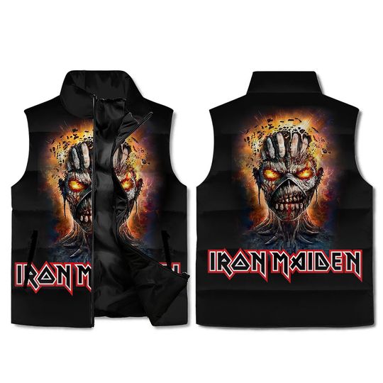 Iron Maiden Sleeveless Jacket | Casual Winter Clothing | Gift Idea