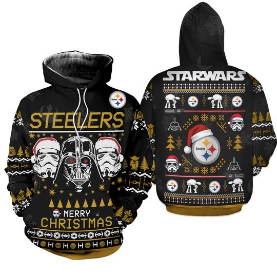 Steeler x Star Wars The Force Christmas 3D Hoodie