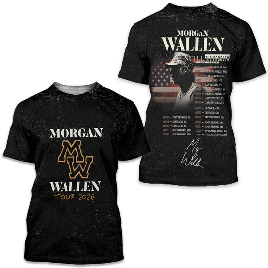 Wallen Western Still The Problem Tour 2026 3D T-Shirt