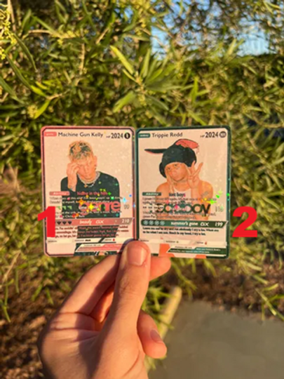 MGK and Trippie Redd Acrylic Card Sadboy Pocket Monster Style