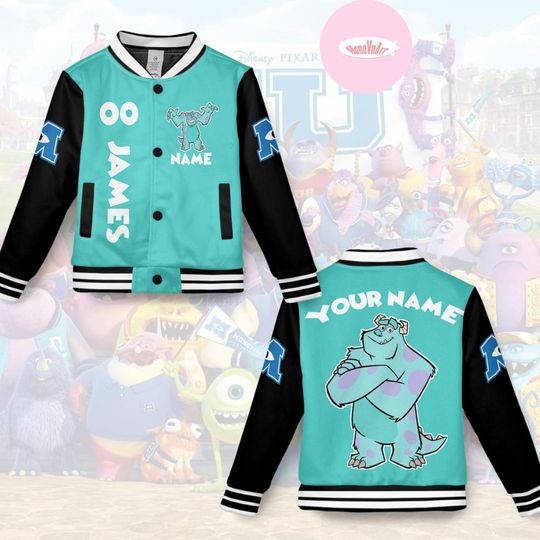 Discover Personalized Disney Monsters Inc Baseball Jacket, Mike Wazowski Sully Boo Group Kids Youth Adult Team, Monsters University Family Matching