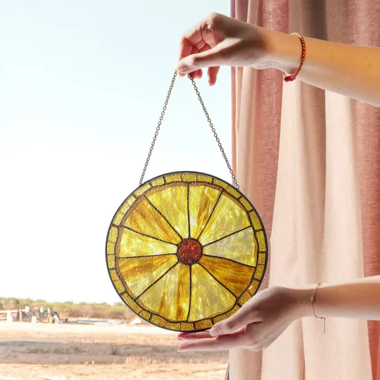 Discover Lemon Slice Stained Glass Suncatcher, Decor Gift