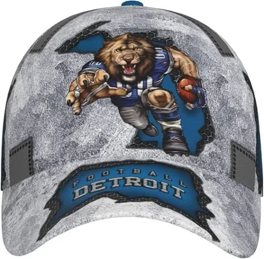 Classic Detroiittttt Football Cap 3D Print Snapback Hat Game Day