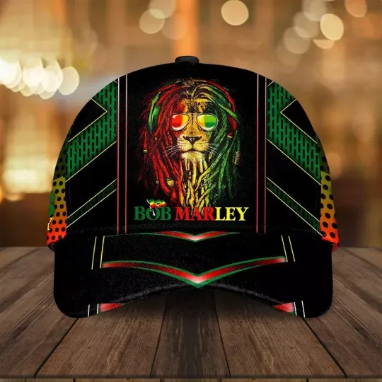 Bob Marley Classic Hat Cap – Vintage Reggae Style, Adjustable Strapback Cap