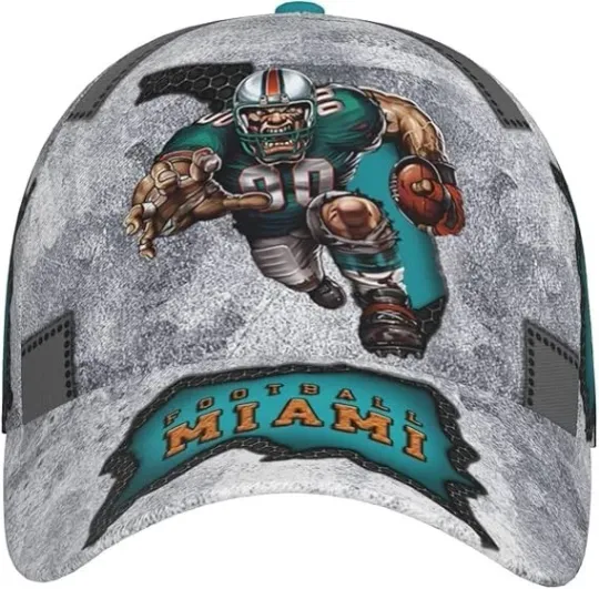 Discover Classic Miamiiiii Football Cap 3D Print Snapback Hat Game Day