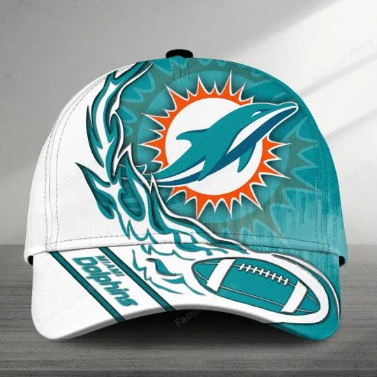 Discover Miamiiii #DoIphins football Cap Adjustable Football Fan Hat Classic Gift