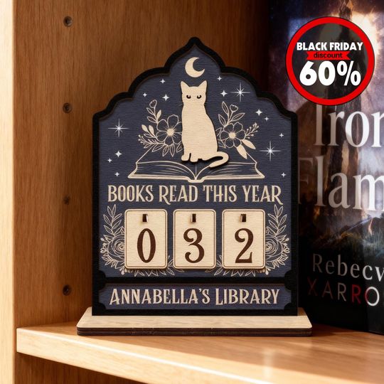 Discover Books Read This Year Counter, Vintage Book Read Tracker, Personalized Book Lover Gift, Reading Tracker, Reading Lover Gift, Library Decor