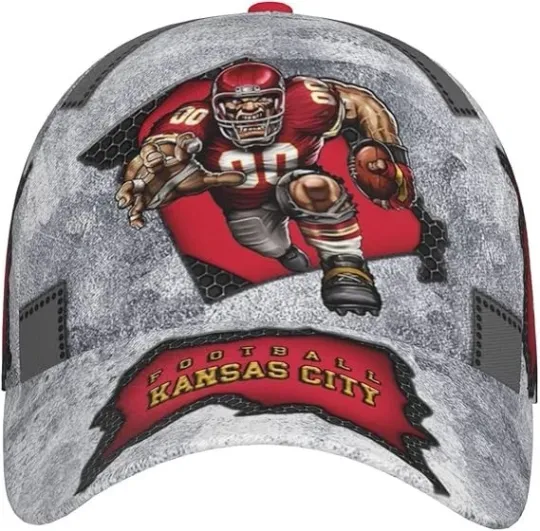 Discover Classic Kansassss City Football Cap 3D Print Snapback Hat Game Day