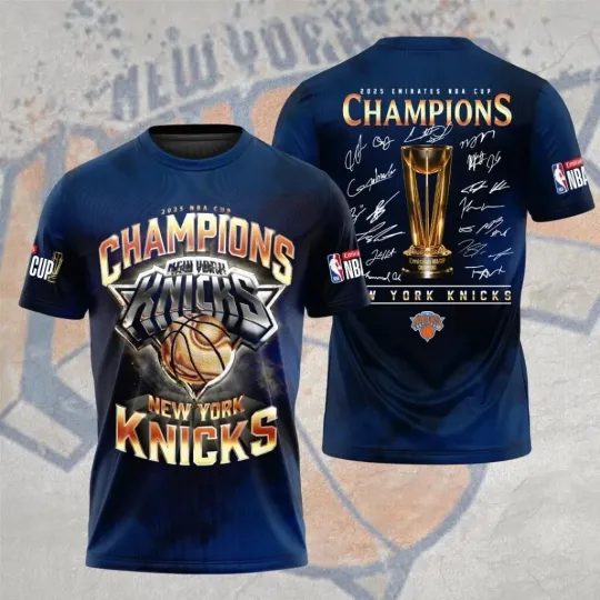 Discover Knicks 2025 Cup Champions 3D Shirt